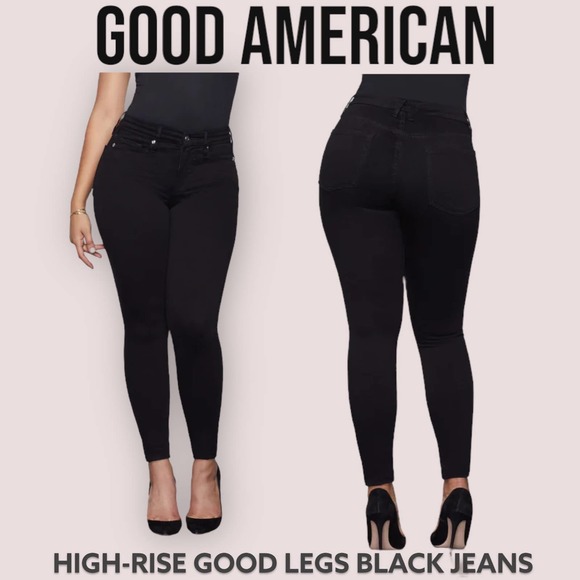 Good American Jeans Good American Black High Rise Good Legs Jeans